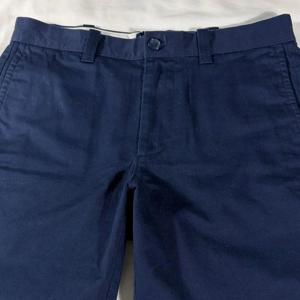 J. Crew mens navy blue basic flat front 9